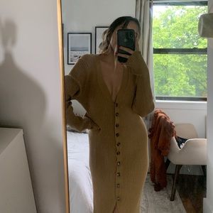 Heavyweight, tan cardigan - NEW from Luna B